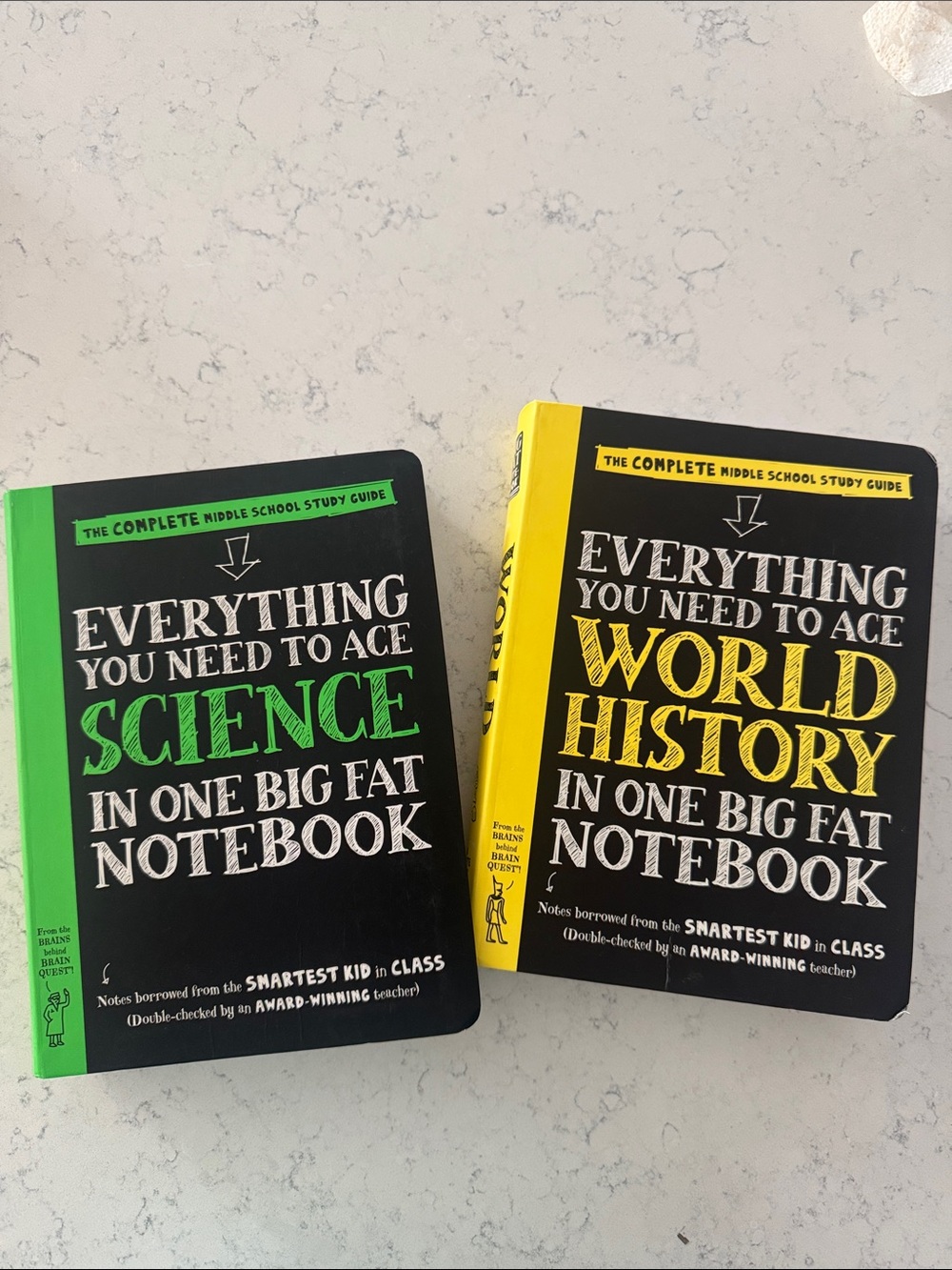 Middle School Study Guide Set of 2 Books - Science and World History